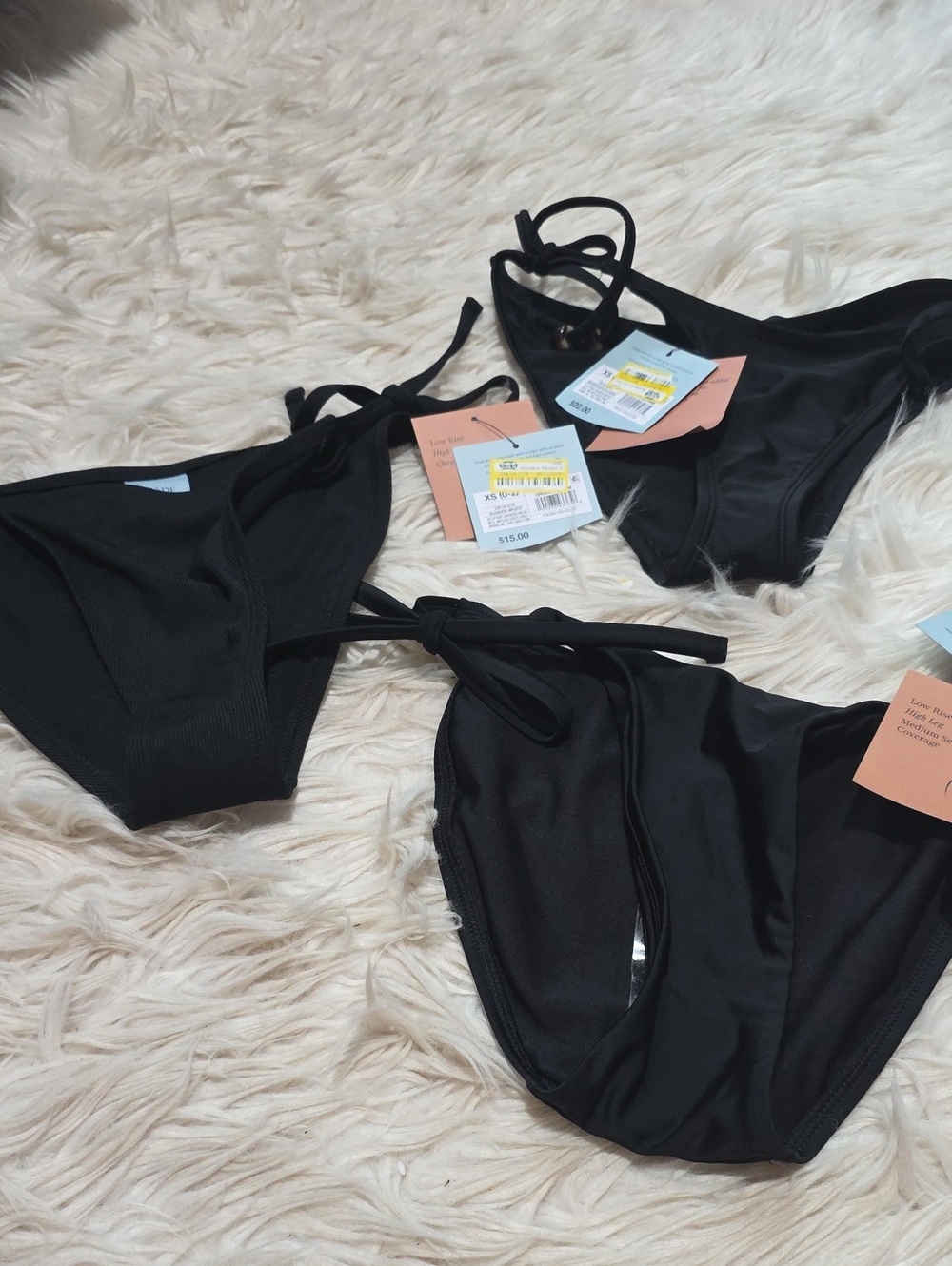NWT (3) Shade & Shore Bikini Bottoms- XS Or 0/2